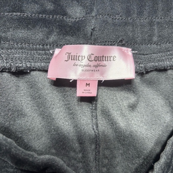 Juicy Couture Joggers Womens Medium Velour Bling Rhinestone Booty Spellout Gems - Picture 3 of 4